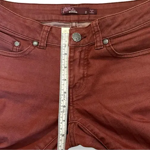 prAna Womens Red Rust Maroon Kara Jeans Denim Size 2