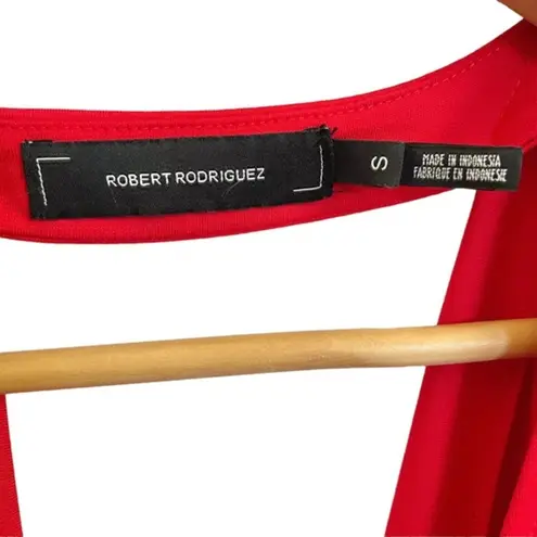 Robert Rodriguez Tyler Red Drape Back Sleeveless Top Blouse