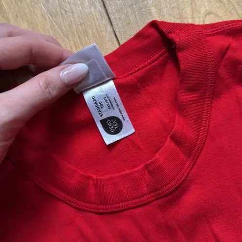 Hanna Andersson Red Long Sleeve Tee 100% Organic Cotton Small