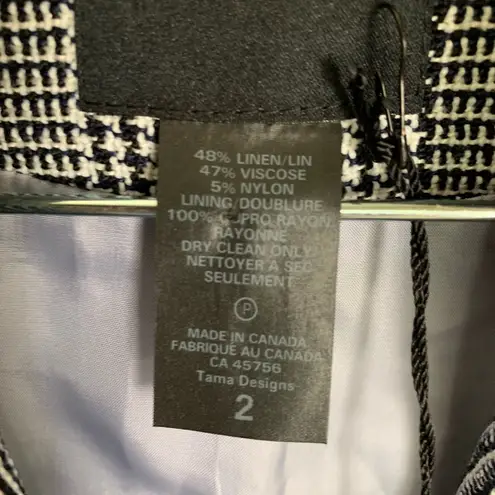 Smythe NWT | Portrait Neck Blazer in Prince Of Wales | 2 Black