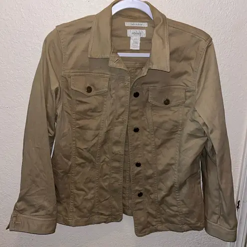 Vintage Denim Jean jacket • denim jacket • stretch • dress jacket tan jeans Size M