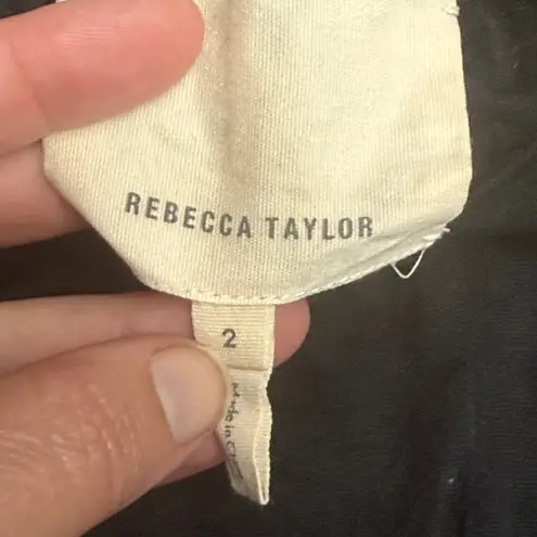 Rebecca Taylor Wool Blend Fringe Detail Cropped Jacket - Flawed