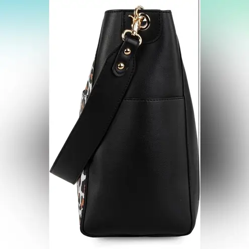 Montana West Bucket Bag Black Cheetah Women Crossbody Purse Handbag Shoulder FC3