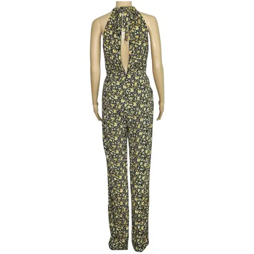 Sézane  Jenny Jumpsuit, Black Yellow Blossoms, FR34/US2