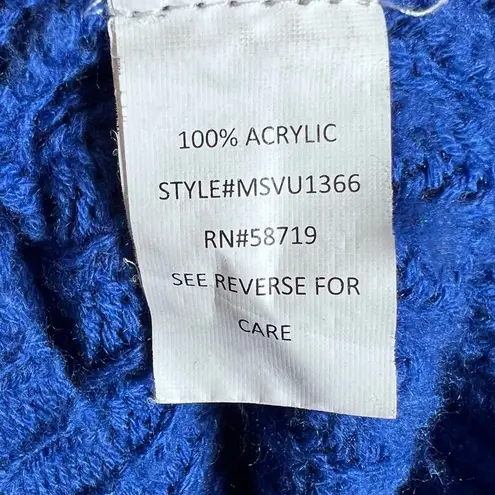 Ny Collection  blue cutout twist back knit sweater size large