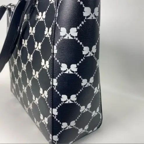 Karl Lagerfeld NWT$198  Adele Large Tote Bag Signature
Print Black White LH2A45AM