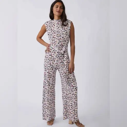 Free People  Vibe Check Wide Leg Jumpsuit Tea Ditsy Shell Combo Floral Small - Image 5