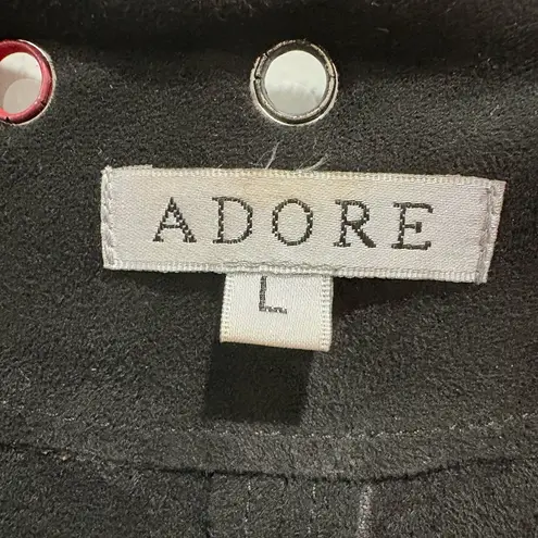 Adore Black Fringe Jacket with Multicolor Accents Size L Size L