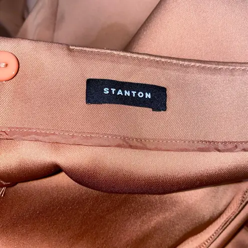 Lafayette 148 New York Stanton Bi-Stretch Sateen Mauve Ankle Trouser Pants Sz 14