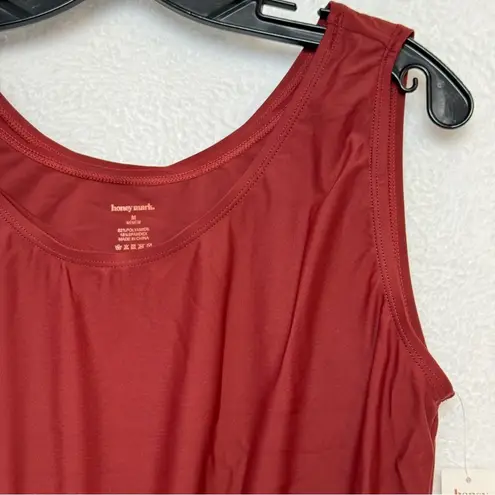 NWT Honey mark. Sage Romper Terracotta Medium Women Modest Swimsuit Beach Brown