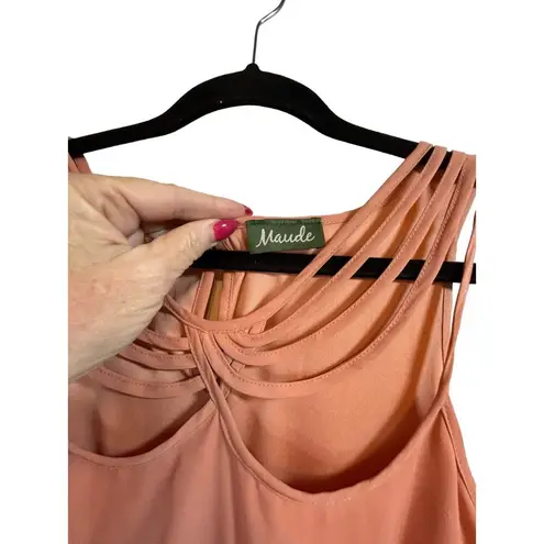 Maude Peach and Black High -Low Dress -Size L