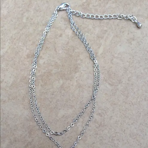 Silver Tone Green Enamel Frog Charm Anklet Ankle