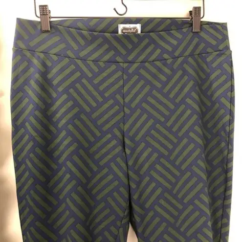 Mud Pie  Navy Printed Leggings Large