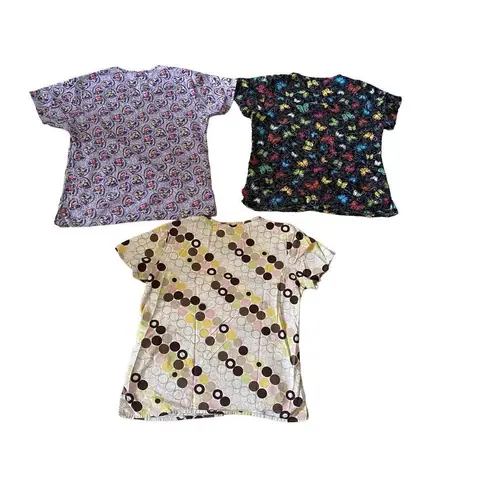 Cherokee Set of 3 Scrub Tops E Libby  Uniforms Workwear Career Healthcare Work Me