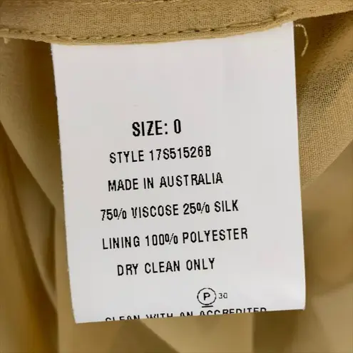 NWOT Manning Cartell Born Free Leopard Print Tie Waist Maxi Dress Size 0 Tan