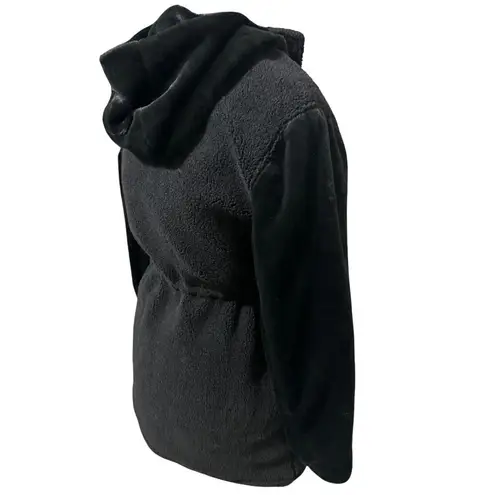 EDEN SOCIETY Faux Fur Wooly Coat Stitchfix Cinch Hooded Jacket Black NWT Medium