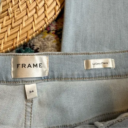 frame denim Frame Le Easy Flare Raw Hems Jeans In Clarity Womens Size 34 thumbnail 8
