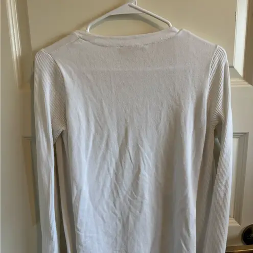 Philosophy  White Long Sleeve Cardigan