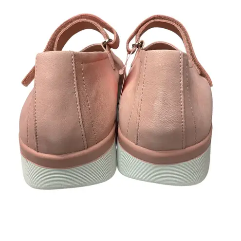 Easy Spirit Women's Cacia Round Toe Mary Jane Leather Ballet Flats Pink Size 9 W