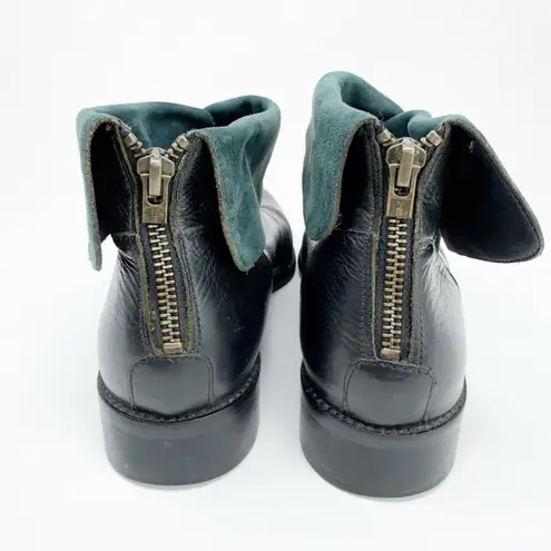 Schuler & Sons Philadelphia Womens Suede Contrast Cuff Leather Black Booties 9B Size 9