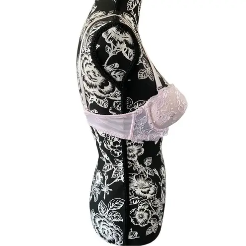 Donna Loren 36C Lace Padded Push Up Bra Boost Sexy Coquette Pink Size undefined