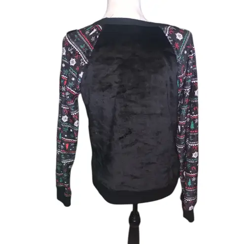 Holiday Time Define Naughty Super Soft Christmas Sweater Plush Fleece Holiday