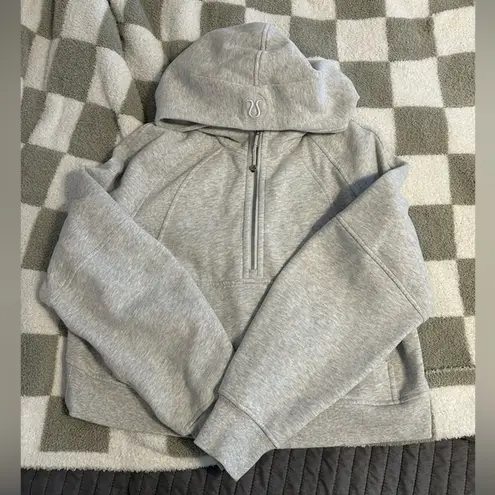 Lululemon Grey Scuba Oversized Half-Zip Hoodie M/L