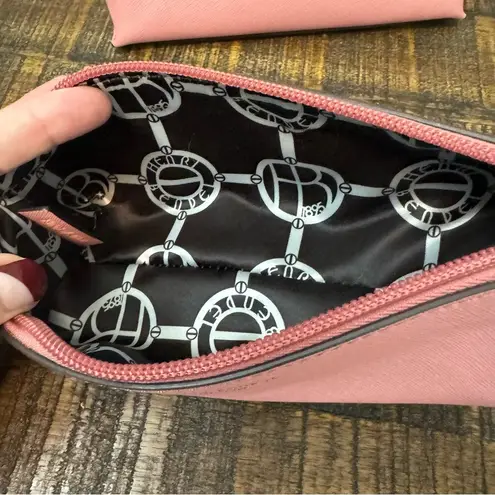 Henri Bendel West 57th Cosmetic Case Set blush pink saffiano leather