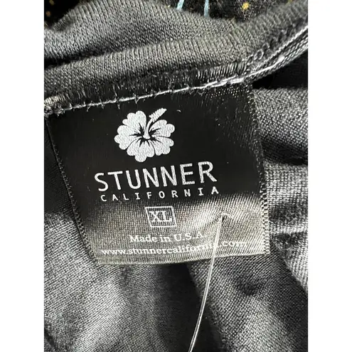 Stunner Yin Yang Panther Cosmic Force Long Sleeve Scoop Neck Top Size XL NWT Gray