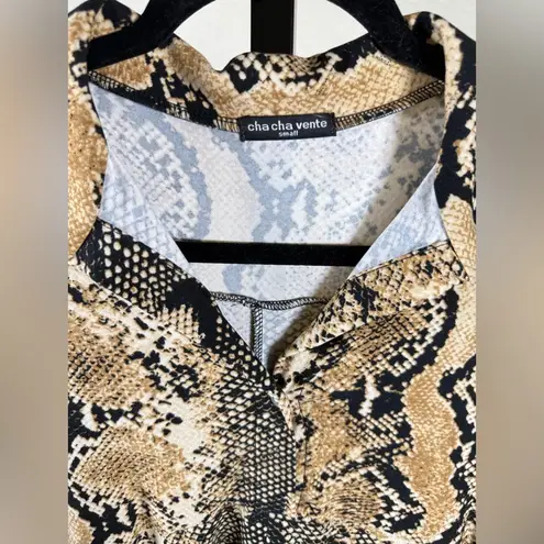 Women’s Boho Snake Print High Low Tunic V