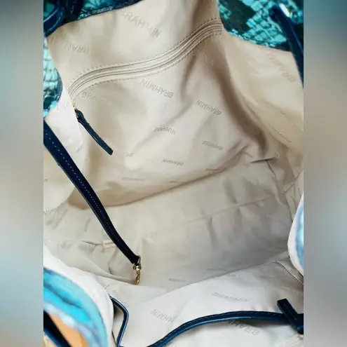 Brahmin Marlowe Blue Waterford Bucket Shoulder Bag NWT