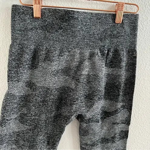 C&C California Gray Camouflaged Camo Active Legging Tights Mesh Back Medium