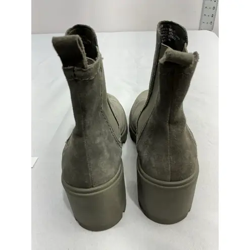 Splendid Womans  Melisa Pull On Ankle Boots 6.5 M Gray Elastic Ankle Chunky Heel