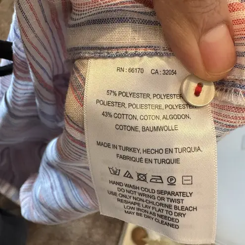 Anthropologie  Maeve Striped Long Sleeve shirt Womens Xs