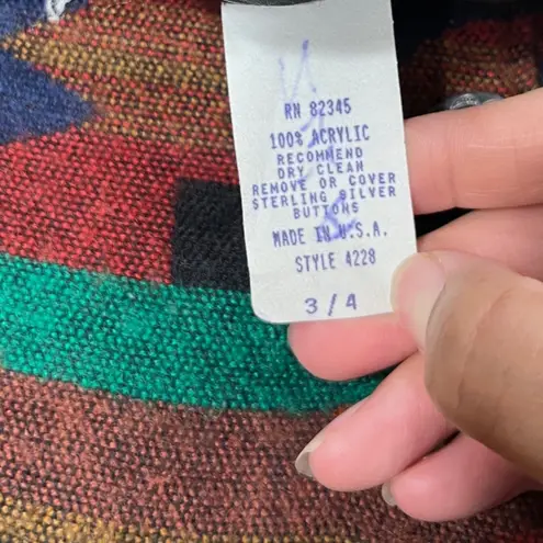 Vintage Robellas Southwestern Aztec Print Maxi Skirt With Slit Size 3/4 Red