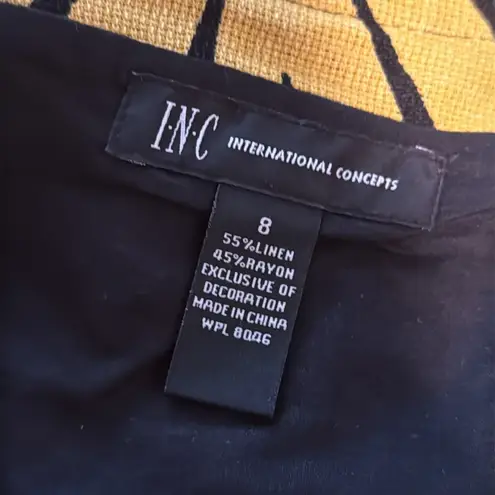 I.N.C. Floral Black and Yellow Bubble