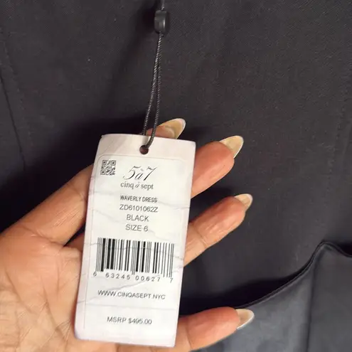 NEW CINQ A SEPT Waverly Dress in Black 6