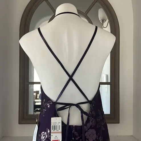 Speechless  Embroidered Sequin Mesh Lace-Up Back Gown, Juniors' Size 15 NWT - Image 12