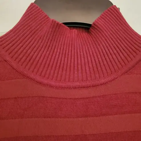 August Silk Mulled Wine Stripe Long Sleeve Turtleneck Medium