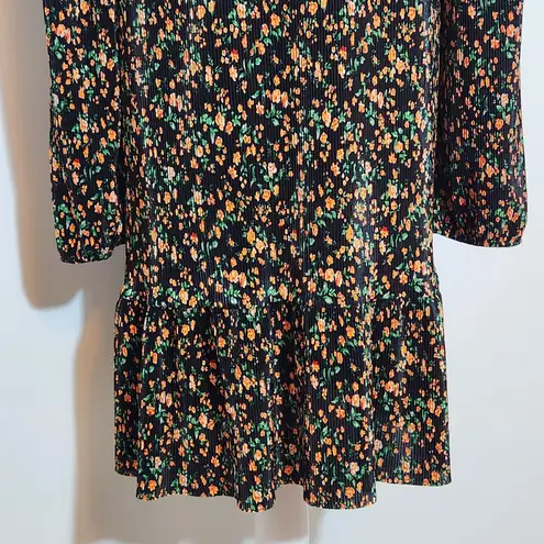 ASOS  Black Floral V-Neck Dress Size 14 Wedding Guest Dress