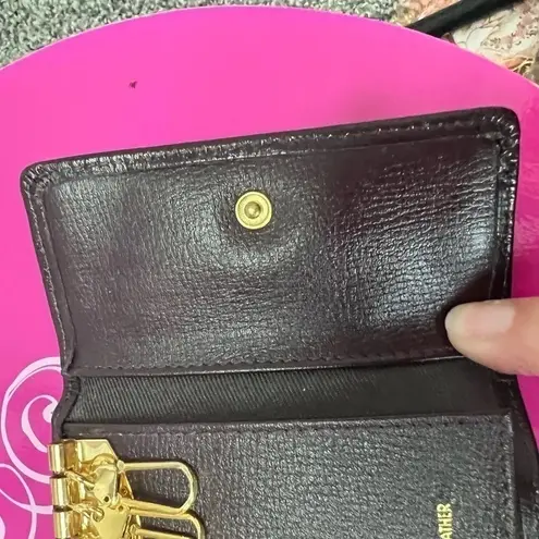 Vintage leather unbranded 6 ring key holder