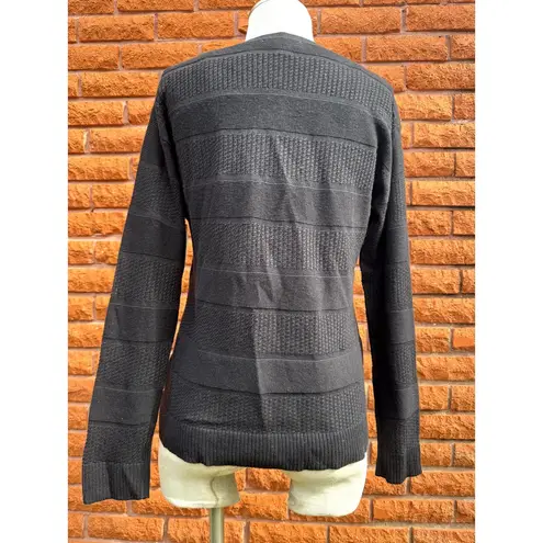 Coldwater Creek  black cable stripe sweater women's small 8 NWT