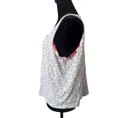 Pact Organic Cotton Sleep Tank Top Womens M Staycation Blue Loungewear Floral Size M