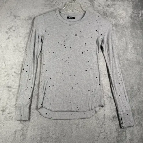 Michael Lauren Shirt Gray Mathis Top Thumb Hole Top Athleisure Grunge Small