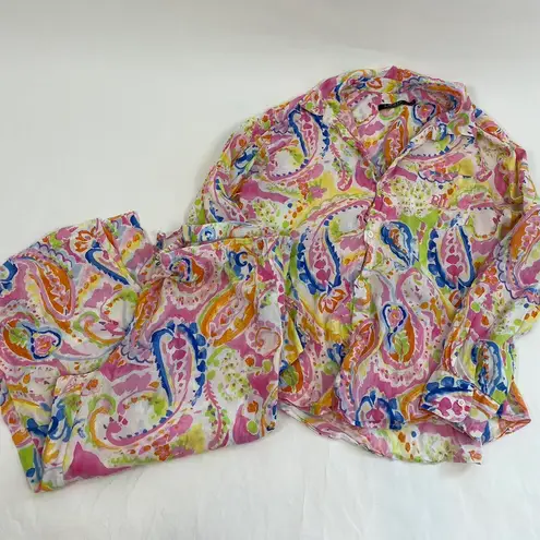 Polo Ralph Lauren Colorful Pattern 2 Piece Set White Size L