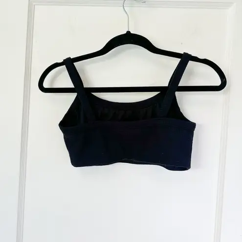 Year of Ours | Revolve Thermal Active Waffle Black Bralette in Size Small