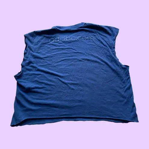 Port Authority Vintage 90s grunge Blue So Danca cut off sleeveless tank top t shirt crop top π₯