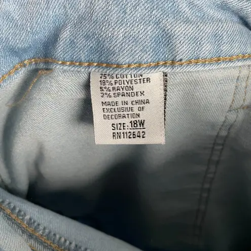 Honey & Bristle Jeans Women's 18W Light Wash Stretch Denim Comfort Casual Chic Blue