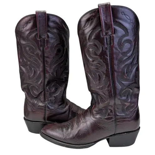 Dan Post Milwaukee Blackcherry Boots 2112 GUC $230 Size 7D/8.5L S3942
