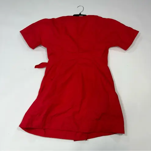 Ganni red Mini Wrap Dress Size 34 Small